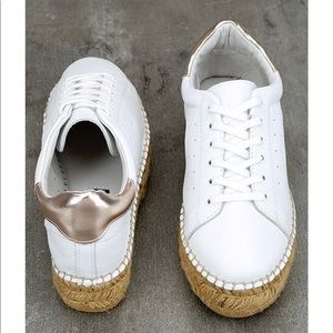 Steven white espadrille shoes by Steve Madden